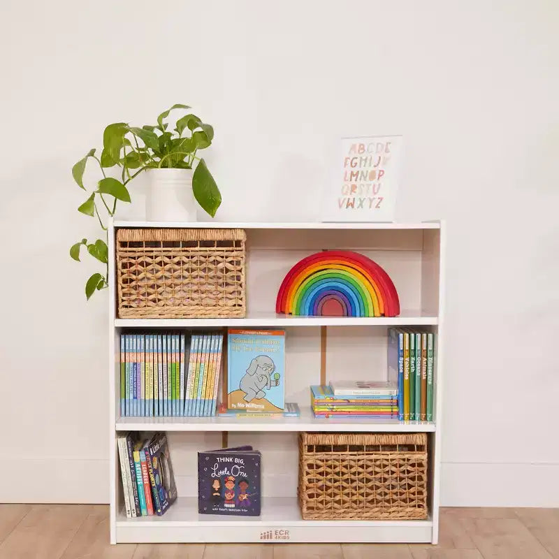 Libreria classica in legno da 91 cm con ripiani regolabili – Uso in aula e a casa