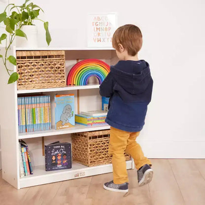Libreria classica in legno da 91 cm con ripiani regolabili – Uso in aula e a casa
