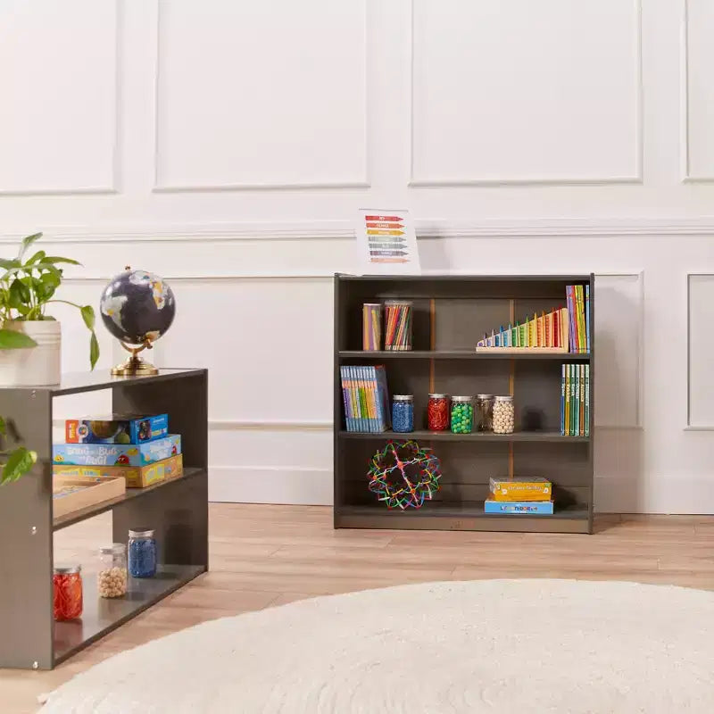 Libreria classica in legno da 91 cm con ripiani regolabili – Uso in aula e a casa