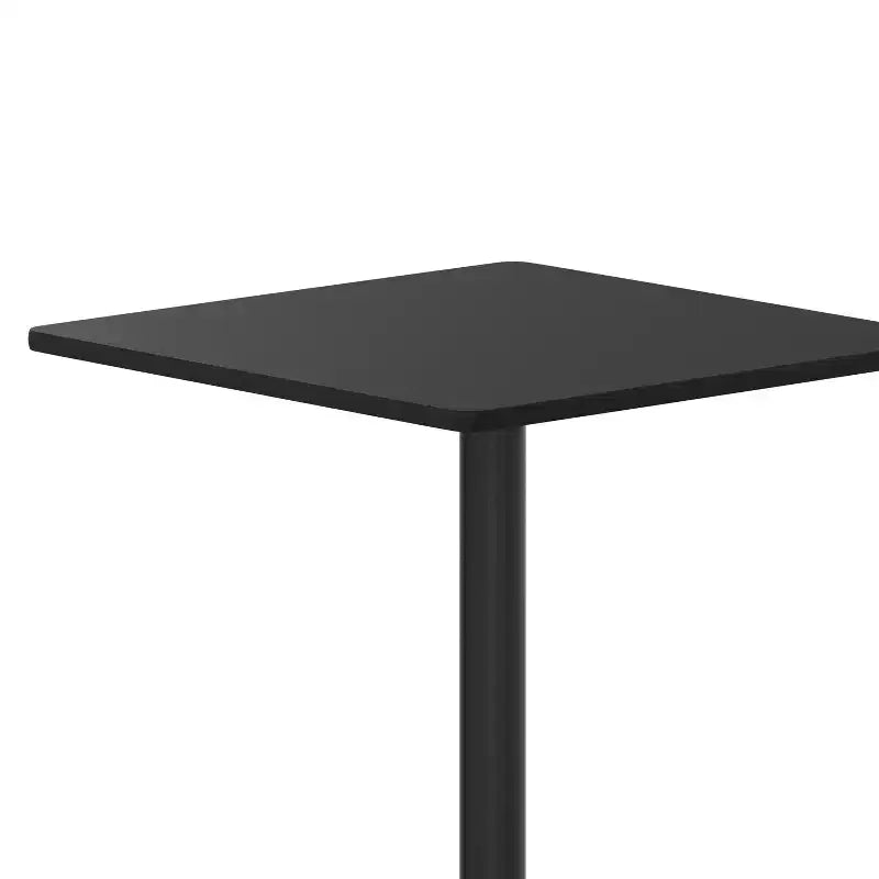 Piano tavolo quadrato in laminato da 30" con base rotonda in ghisa da 18" – Qualità Commerciale