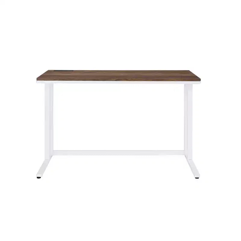 Scrivania con porta USB integrata – Struttura in metallo, superficie in composito di legno