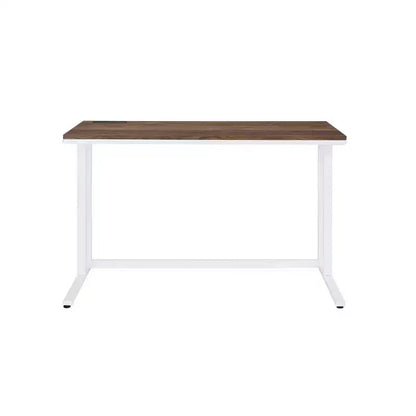 Scrivania con porta USB integrata – Struttura in metallo, superficie in composito di legno