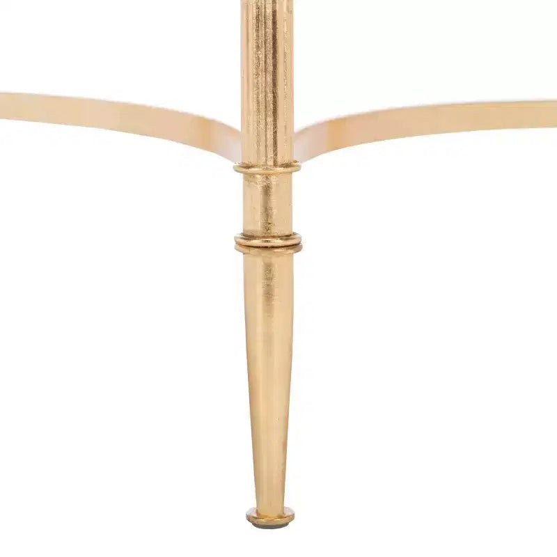Tavolino d'appoggio con specchio e dettagli dorati – Stile Glamour
