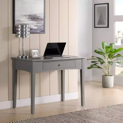 Scrivania shaker da 40" con cassetto a ribalta per tastiera – Struttura in pino