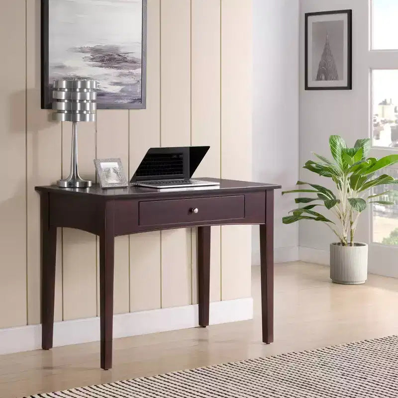 Scrivania shaker da 40" con cassetto a ribalta per tastiera – Struttura in pino