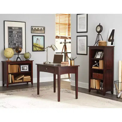 Scrivania shaker da 40" con cassetto a ribalta per tastiera – Struttura in pino