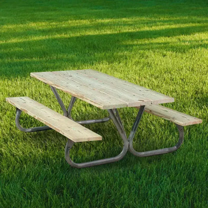 Kit Gambe Tavolo da Picnic in Acciaio da Esterno Antiribaltamento da 6' o 8' – Solo Telaio