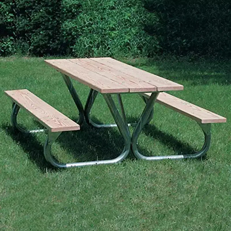 Kit Gambe Tavolo da Picnic in Acciaio da Esterno Antiribaltamento da 6' o 8' – Solo Telaio