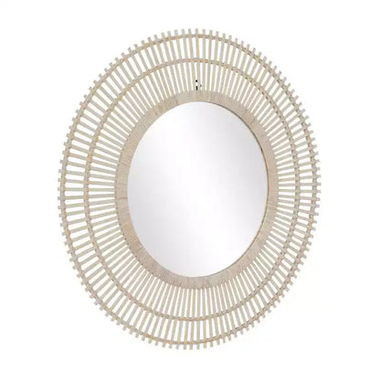 Specchio da Parete Decorativo in Bambù a Raggi – Stile Boho Sunburst