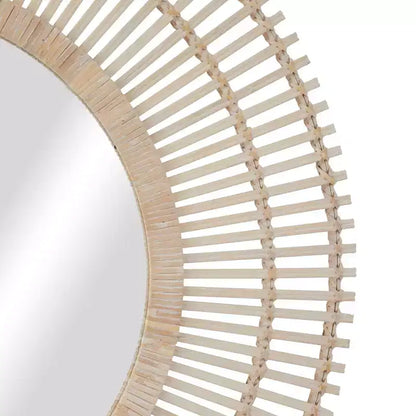 Specchio da Parete Decorativo in Bambù a Raggi – Stile Boho Sunburst