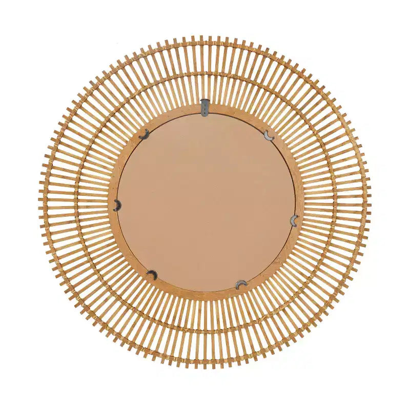 Specchio da Parete Decorativo in Bambù a Raggi – Stile Boho Sunburst