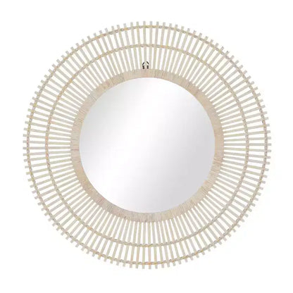 Specchio da Parete Decorativo in Bambù a Raggi – Stile Boho Sunburst