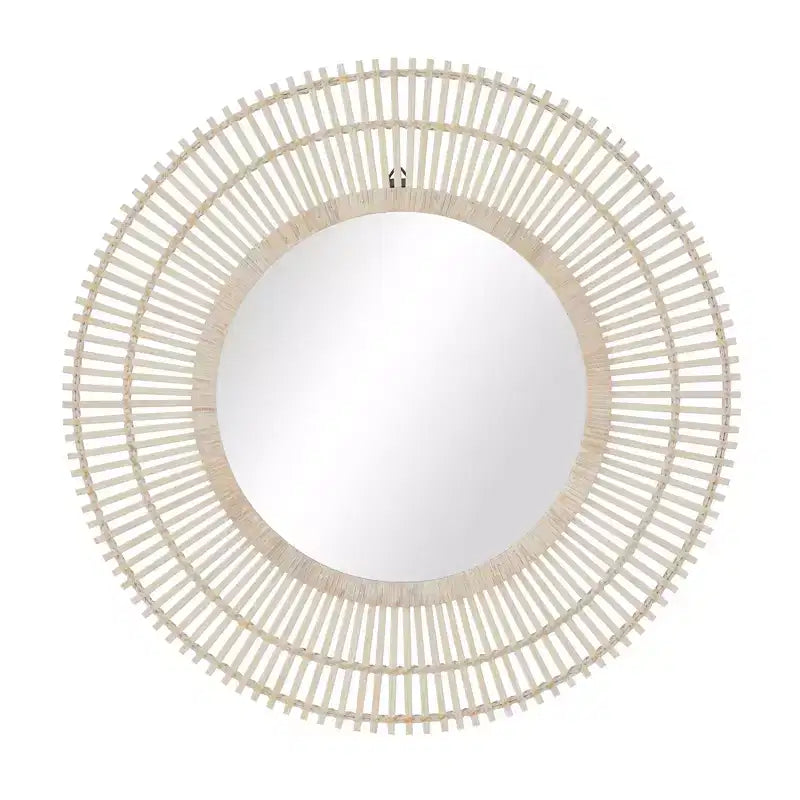 Specchio da Parete Decorativo in Bambù a Raggi – Stile Boho Sunburst