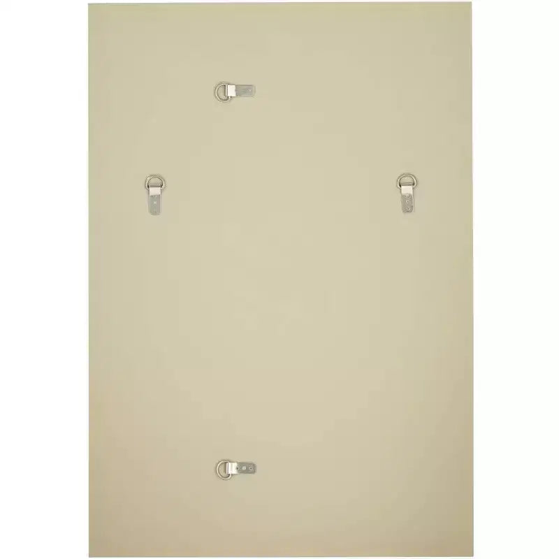Specchio da parete rettangolare per mobile da bagno, larghezza 68,5 cm, cornice con perline color champagne, vetro bisellato
