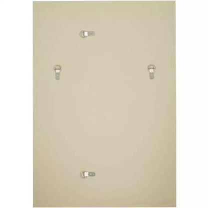 Specchio da parete rettangolare per mobile da bagno, larghezza 68,5 cm, cornice con perline color champagne, vetro bisellato
