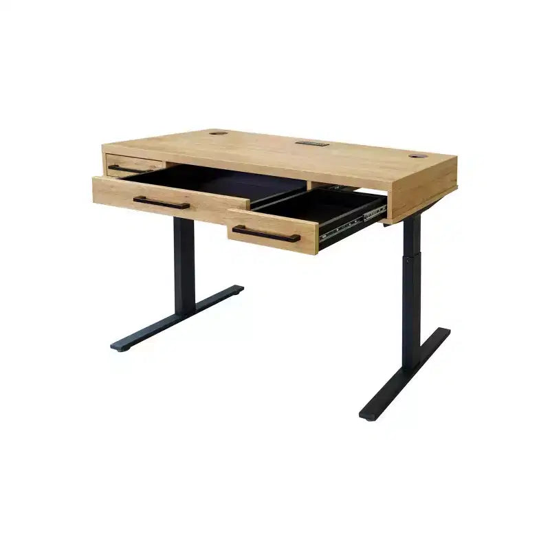 Scrivania da ufficio elettronica Sit/Stand – Laminato Legno, Regolabile in Altezza