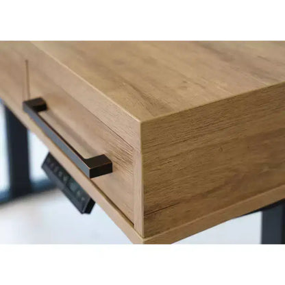 Scrivania da ufficio elettronica Sit/Stand – Laminato Legno, Regolabile in Altezza