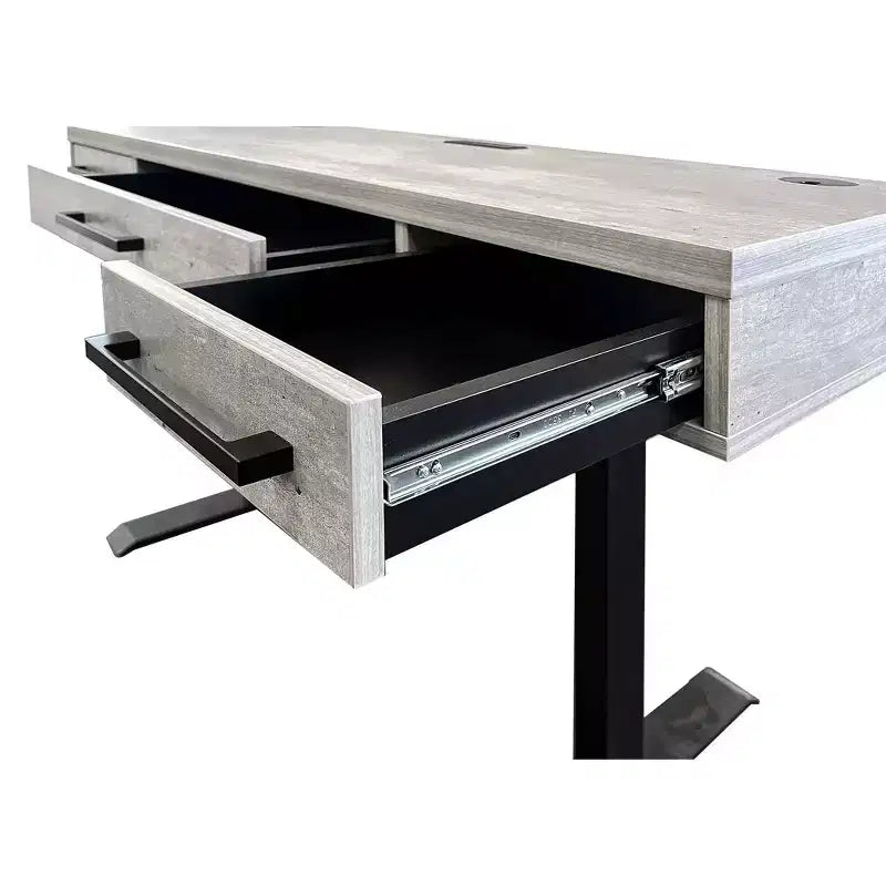 Scrivania da ufficio elettronica Sit/Stand – Laminato Legno, Regolabile in Altezza