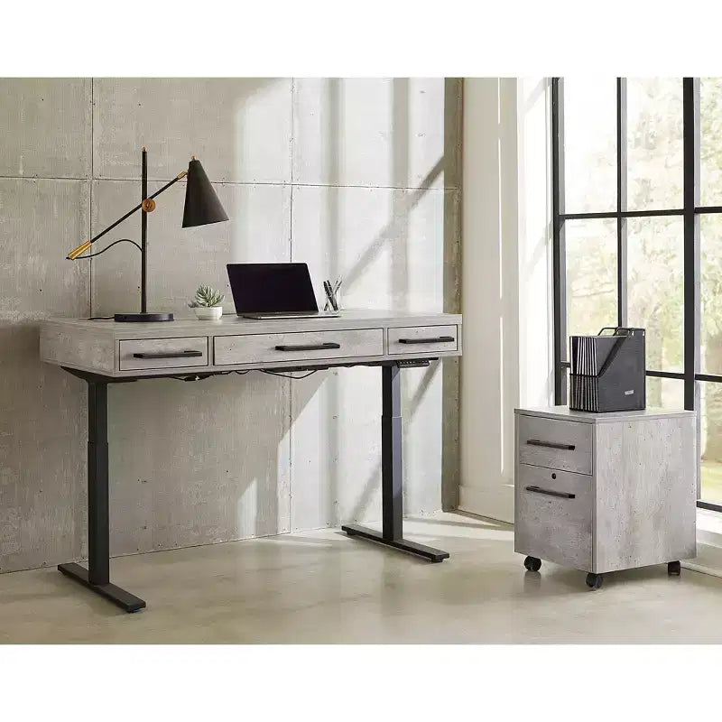Scrivania da ufficio elettronica Sit/Stand – Laminato Legno, Regolabile in Altezza
