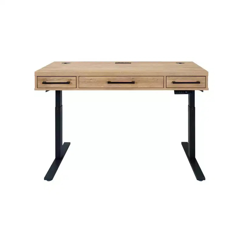 Scrivania da ufficio elettronica Sit/Stand – Laminato Legno, Regolabile in Altezza