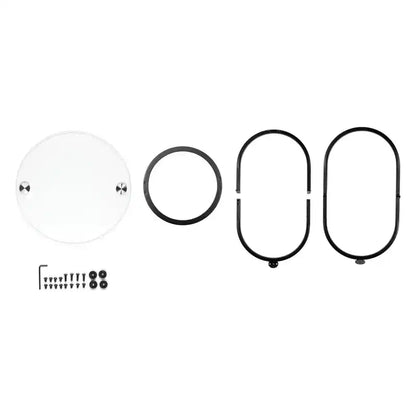 Tavolino rotondo Galaxy in vetro temperato trasparente da 52 cm – Tavolino moderno