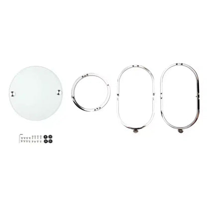 Tavolino rotondo Galaxy in vetro temperato trasparente da 52 cm – Tavolino moderno