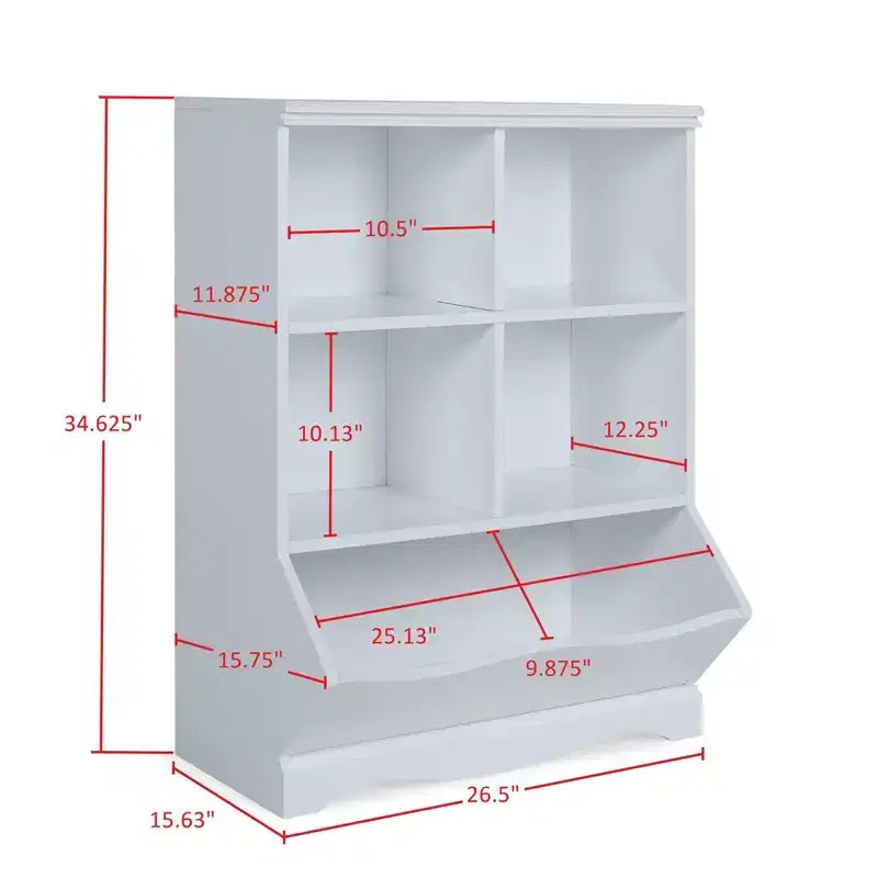 Armadio portaoggetti aperto a 5 scomparti – Libreria e scaffale espositivo versatili