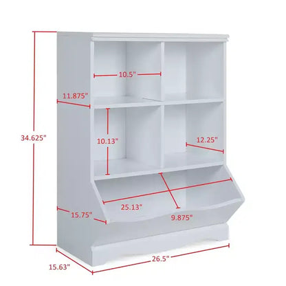 Armadio portaoggetti aperto a 5 scomparti – Libreria e scaffale espositivo versatili