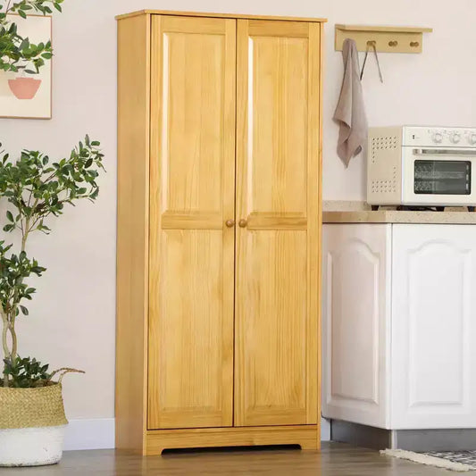 Mobile dispensa da cucina Pinewood da 170 cm con ante a chiusura ammortizzata e ripiani regolabili