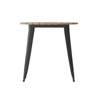 Tavolo da pranzo rotondo 30" per interni/esterni – Piano in resina, base in acciaio