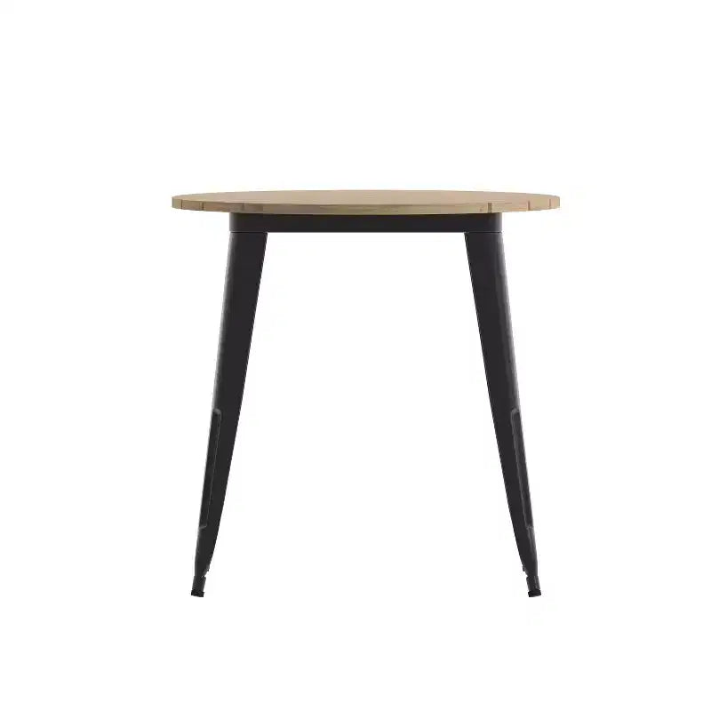 Tavolo da pranzo rotondo 30" per interni/esterni – Piano in resina, base in acciaio