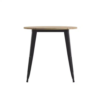 Tavolo da pranzo rotondo 30" per interni/esterni – Piano in resina, base in acciaio