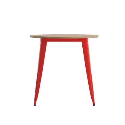 Tavolo da pranzo rotondo 30" per interni/esterni – Piano in resina, base in acciaio