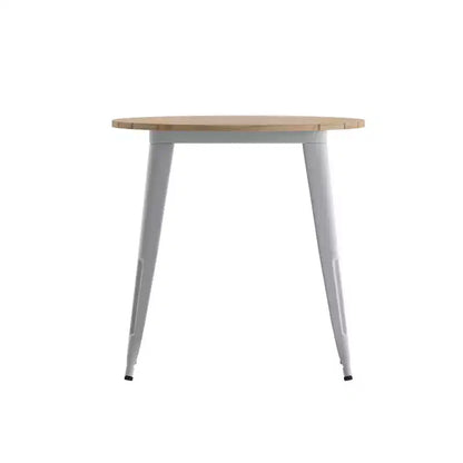 Tavolo da pranzo rotondo 30" per interni/esterni – Piano in resina, base in acciaio