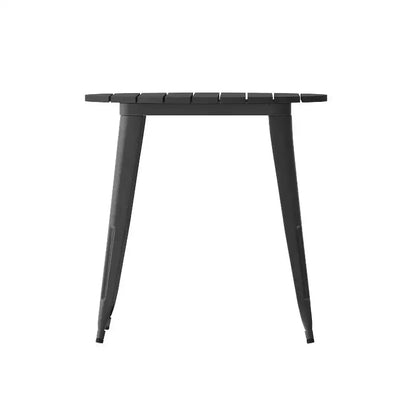Tavolo da pranzo rotondo 30" per interni/esterni – Piano in resina, base in acciaio
