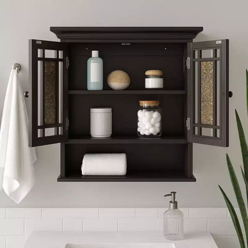 Pensile a due ante rimovibile – Mobile contenitore per bagno o ingresso