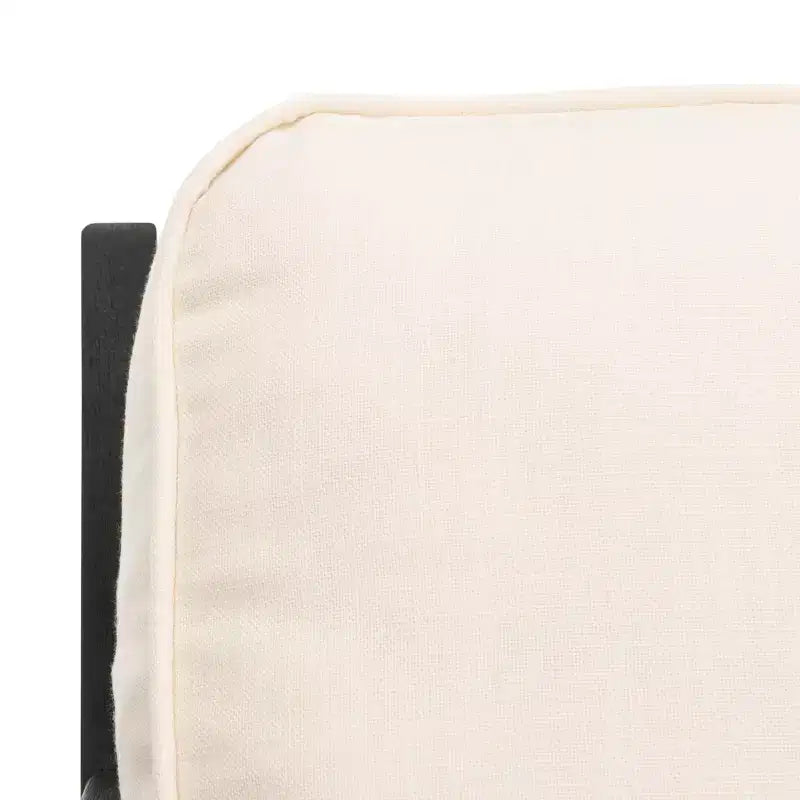 Poltrona di design Mid-Century – Bianco osso e nero, poltrona moderna da salotto