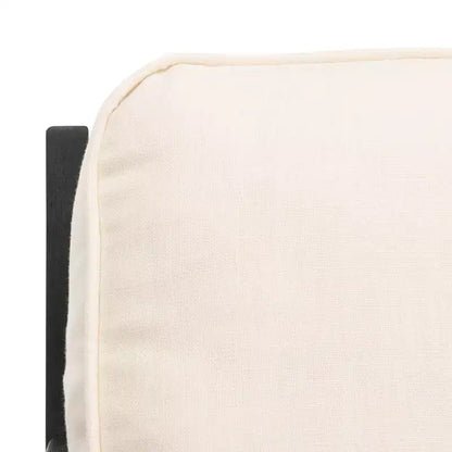 Poltrona di design Mid-Century – Bianco osso e nero, poltrona moderna da salotto