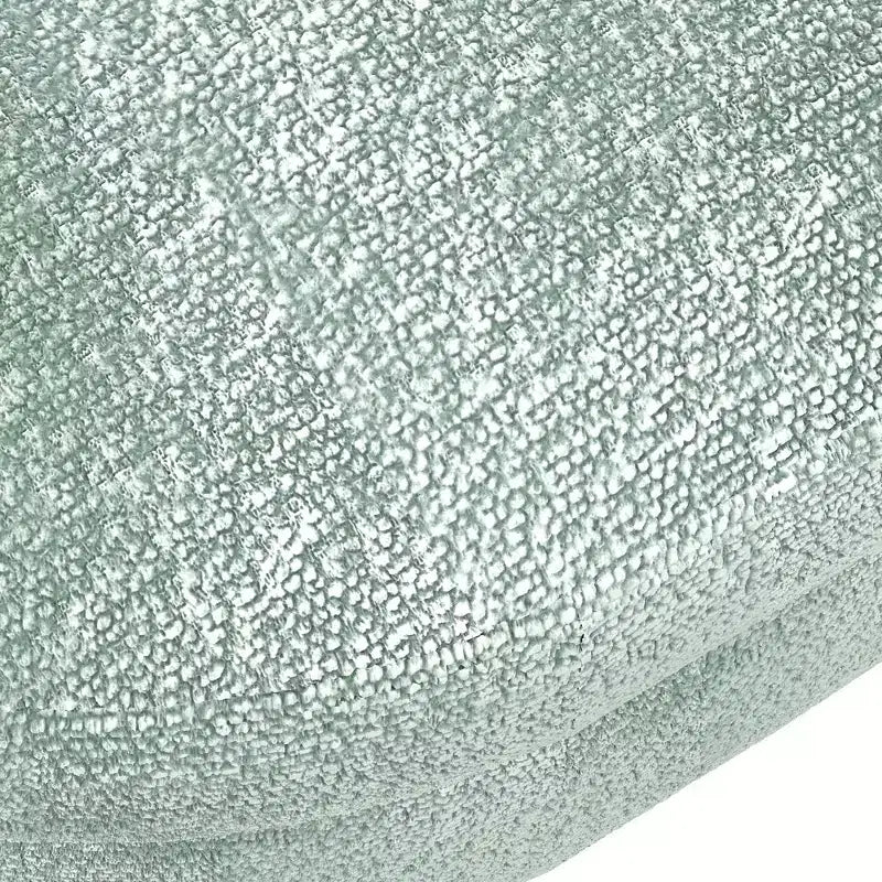 Panca contenitore ovale con gambe in legno di gomma e rivestimento in lino trapuntato – Contenitore nascosto