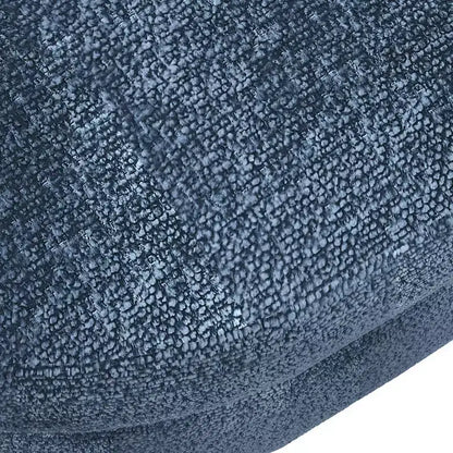 Panca contenitore ovale con gambe in legno di gomma e rivestimento in lino trapuntato – Contenitore nascosto
