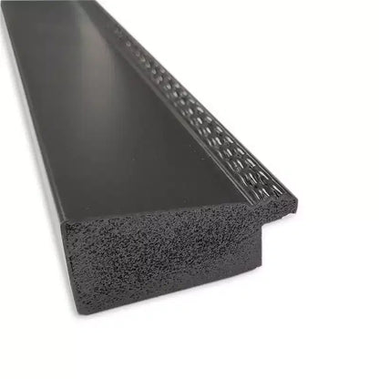 Specchio da parete per bagno smussato stretto nero di piccole dimensioni