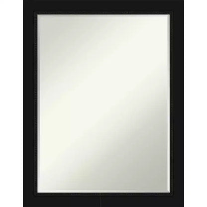 Specchio da parete per bagno smussato stretto nero di piccole dimensioni