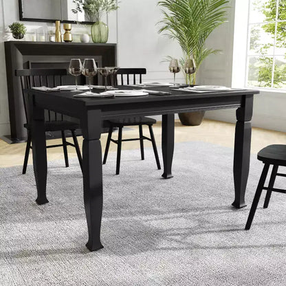 Tavolo da pranzo rettangolare in legno massello con gambe tornite – Posti a sedere 4, Grado commerciale