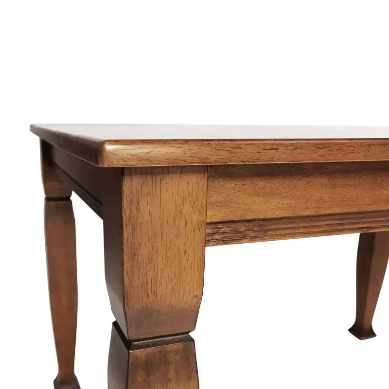 Tavolo da pranzo rettangolare in legno massello con gambe tornite – Posti a sedere 4, Grado commerciale