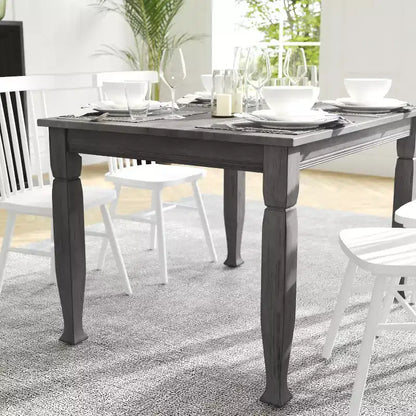 Tavolo da pranzo rettangolare in legno massello con gambe tornite – Posti a sedere 4, Grado commerciale