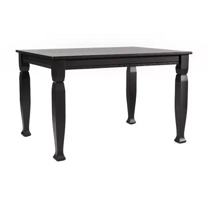 Flash Furniture Grace Solid Wood Dining Table with Turned Wooden Legs, Commercial Grade Heavy Duty Rectangle Wood Table for 4