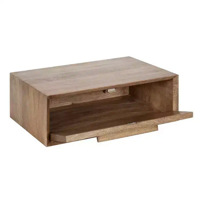 Mensola decorativa in legno con ripiani espositivi