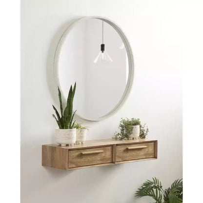 Mensola decorativa in legno con ripiani espositivi