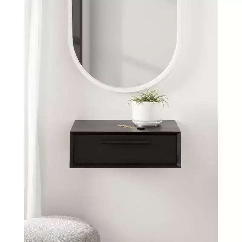 Mensola decorativa in legno con ripiani espositivi