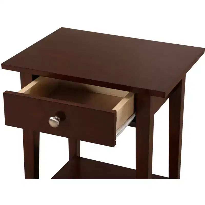 Comodino a 1 cassetto 71 cm H x 46 cm L x 36 cm P – Struttura in legno, diverse opzioni di colore